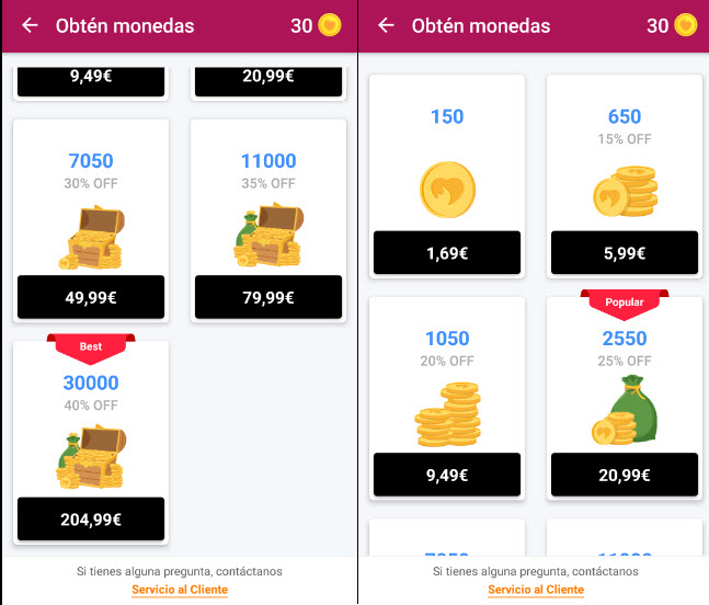 monedas waplog y precios actualizados de la app de citas