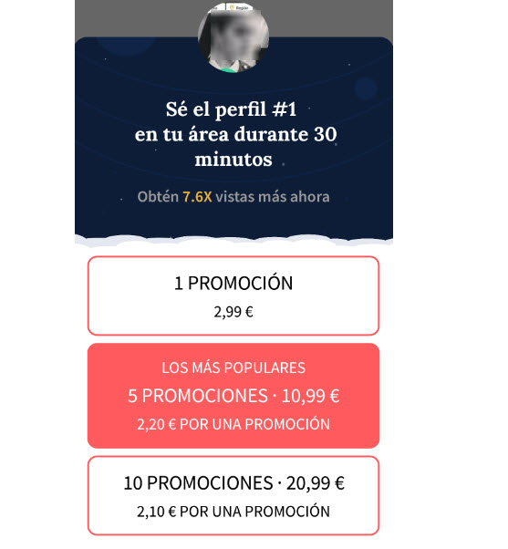 promociones de Jaumo para aumentar visibilidad