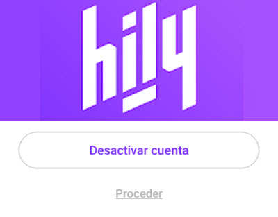 como darse de baja en hily