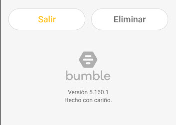 eliminar cuenta bumble