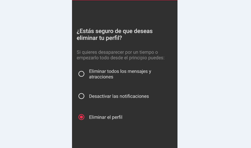 cancelar cuenta sweetmeet app de citas