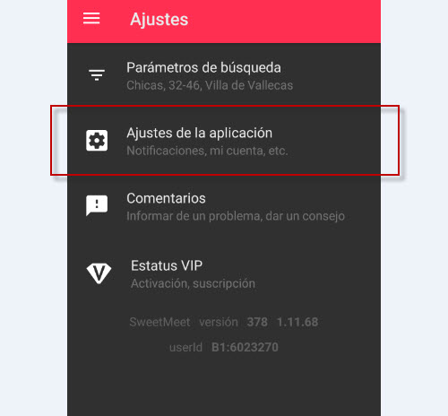 eliminar cuenta sweetmeet app de citas