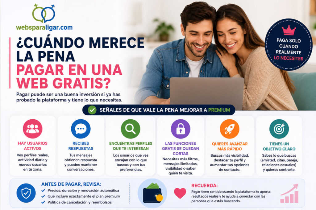 Cuándo merece la pena pagar en una web gratis