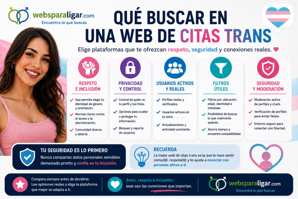 Qué buscar en una web de citas trans