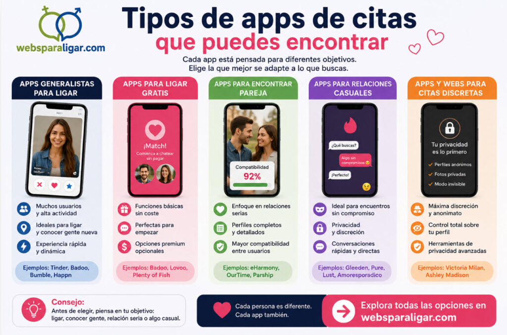 tipos de apps de citas