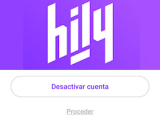 Cómo darse de baja en Hily y eliminar cuenta